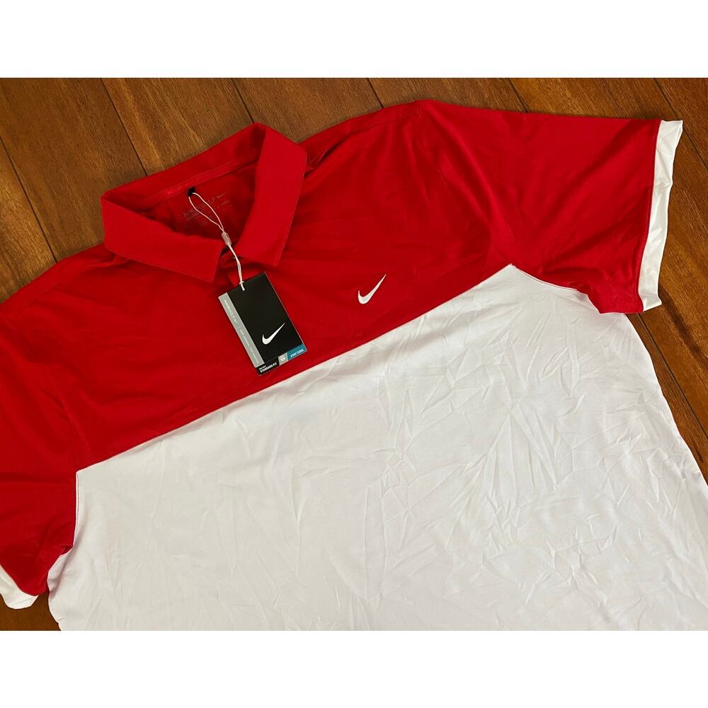 NEW Men Nike Golf Dri-Fit Icon colorblock performance polo shirt, XL